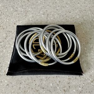 Silver (XLarge) 9 bangles. Original All Weather Bangles from BuDhaGirl.